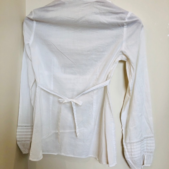 Vince Cotton Bohemian Peasant Top - Picture 6 of 7